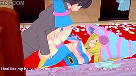 Dark Mage Sucks Cock And Gets Cumshot In Temple.