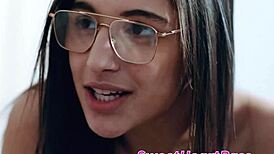 Cute asian girl licks lesbian girlfriend