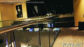 Horny teen sucks balls in POV missionary sex video