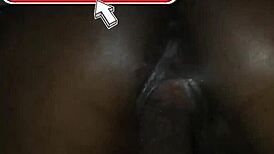 Homemade porn with BBW De Mobstar riding big black cock. Monster cock pounding.