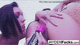 Jayden Jaymes indulges in solo play with her big boobs and wet pussy