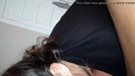 Dark dick sucking under midnight moonlight with granny.