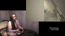 Naked Brunette Plays Resident Evil 7 Part 5 With Piercings And Tattoos On Display