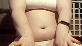 White underwear and barefeet