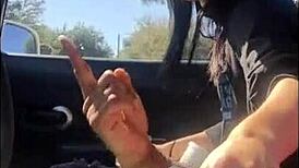 Lesbian Handjob In Car With Friend