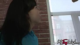 Handyman fucks skinny teen in doggystyle after work!