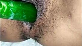 I-I quenched my horny wife's desire with my shaved pussy