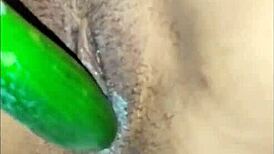 I-I quenched my horny wife's desire with my shaved pussy