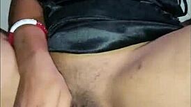 I-I quenched my horny wife's desire with my shaved pussy