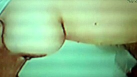 Hidden couple has close-up sex on bed