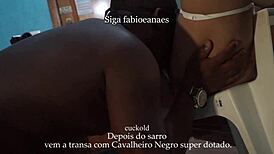 The hotwife fucks the well-endowed black knight in front of her cuckold husband.