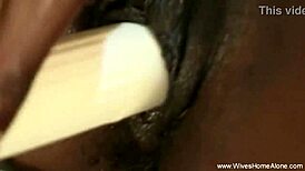 Horny Housewife Masturbates Wet Pussy