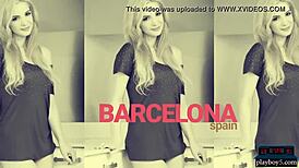 Two hot blonde Playboy models strip naked together