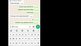 the young latina brunette chats on tinder, meeting new people in her web series