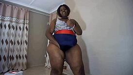 damn, this thick south african bbw is wild on live cam