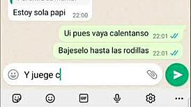 the young latina brunette chats on tinder, meeting new people in her web series