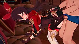 Amber teases with shorts, bent over for doggystyle action?