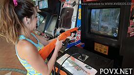 Zoe Foxx gives sloppy blowjob and rough fucking in POV!