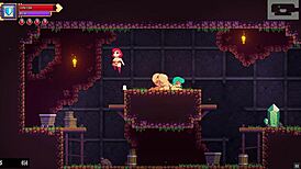 I watch scarlet maiden lesbian banging goblin with strapon in hentai game