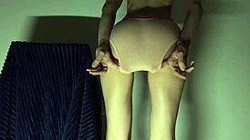 Sexiest bitch tries on panties in homemade haul