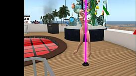 Kassie from club camel toes dances sexy with feet cameltoe and anal fun