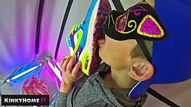 amateurs crush food on feet with sneakers in dirty european fetish play