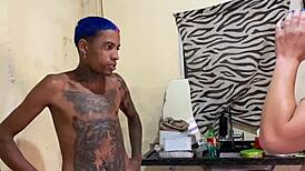 Gas Delivery Guy Fucks Brunette Woman in Cowgirl