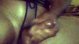 Big cock crossdressing man masturbates!