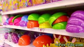 teen gets face spunked in pov blowjob