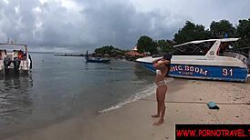 Can't get enough of this Thai hooker with fake tits in wild group action! 😍