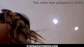 Skinny Stepdaughter Celebrates Valentines Day with Family