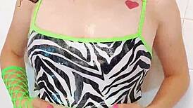 Watch this 18-year-old latina tease and strip in the shower!