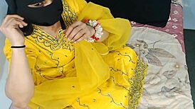 Hot Indian Bhabhi's Wedding Night Handjob Surprise