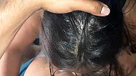 Latina amateur gives blowjob and swallows every drop in POV