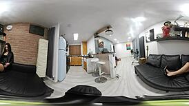 Lauren poses in black leather skirt and heels