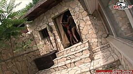 ffm threesome with skinny brunettes taking it everywhere