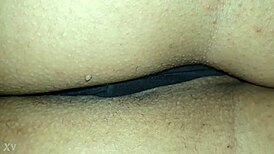 Wife's Ass Stuffed with Panties in Cumshot Display