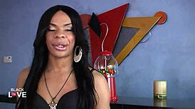 Massive Cock Black Transsexual Brunette Solo