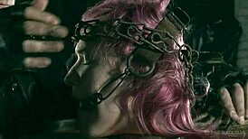 barrel girl submits to master in intense bdsm humiliation session