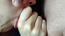 Stepmom's Red Lipstick Stains Huge Cock!