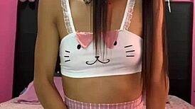 Linda Colegiala en Traje de Conejita Guía Tu Placer Joi en Español