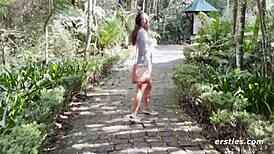 Sexy ana gets hot and soapy in the bathtub