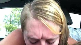 plays with huge tits and sucks