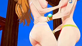 one piece lesbian selfcest - nami x nami