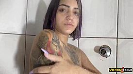 Fucking Her Tasty Pussy In Shower!