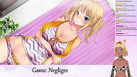 Vtuber Lewdneko plays Negligee Part 6 with steamy lingerie action