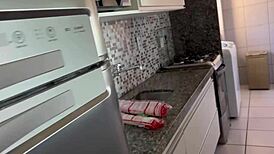 Intense orgasm with the brunette Latina maid in cowgirl and doggystyle