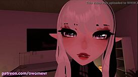 hot teen elf in cosplay sits on face for pov masturbation in 3d hentai reality