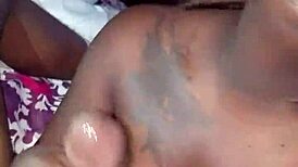 Ebony Babe Delivers Sloppy Blowjob In Homemade Video.