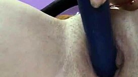 Shaved Babe Inserts Vibrator In Bedroom